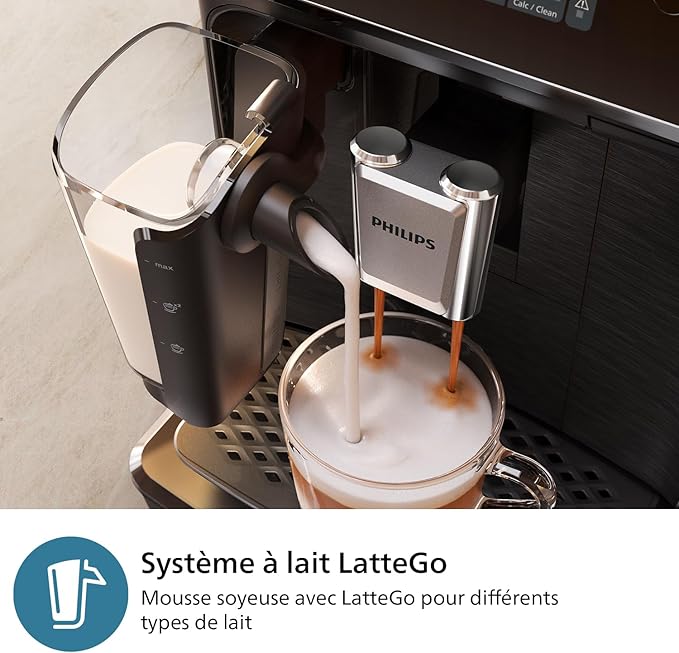 Philips machine à expresso entièrement automatique série 2300-4 Boisson, noir mat