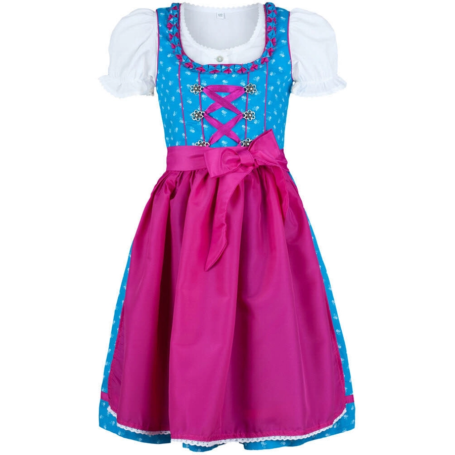 Nübler Kinderdirndl 3-teilig Emilia Türkis