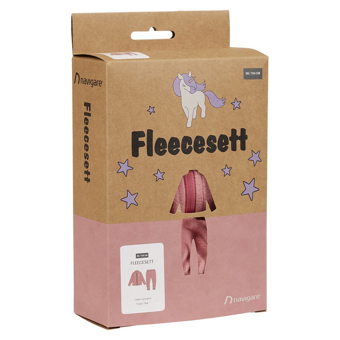 Fleecesett med broderi