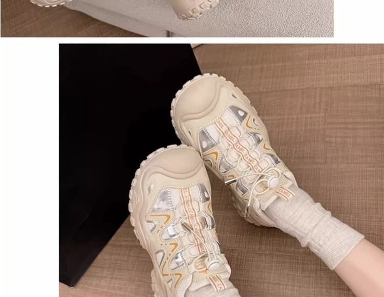Asterisk - Platform Color Block veterschoenen