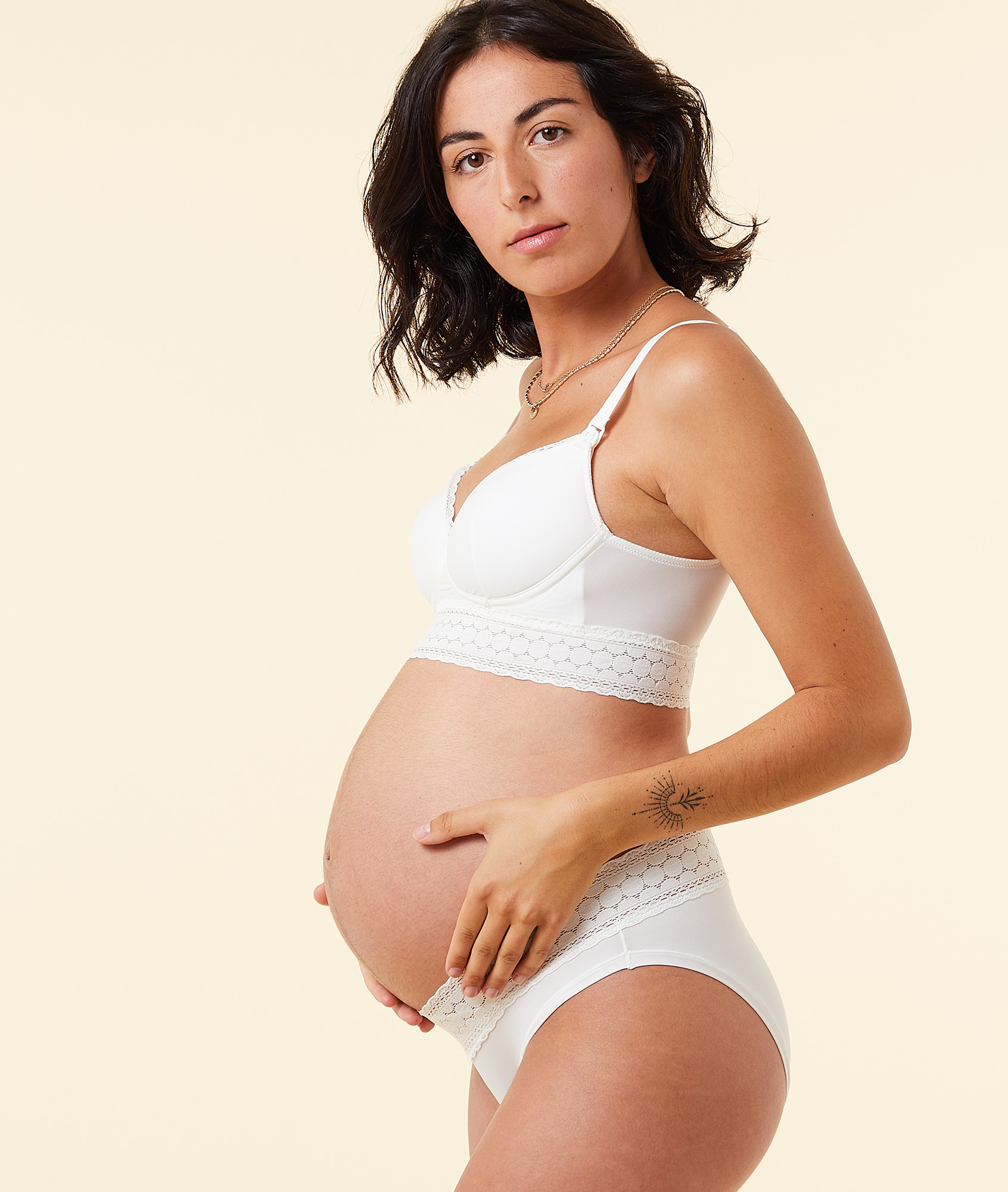 Soutien-gorge coques fines, clips d'allaitement