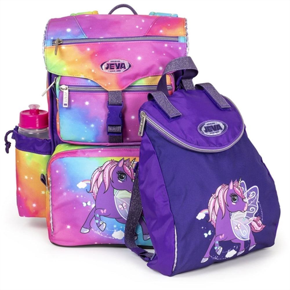 Skoletaske Rainbow Alicorn - JEVA → Luksusbaby.dk