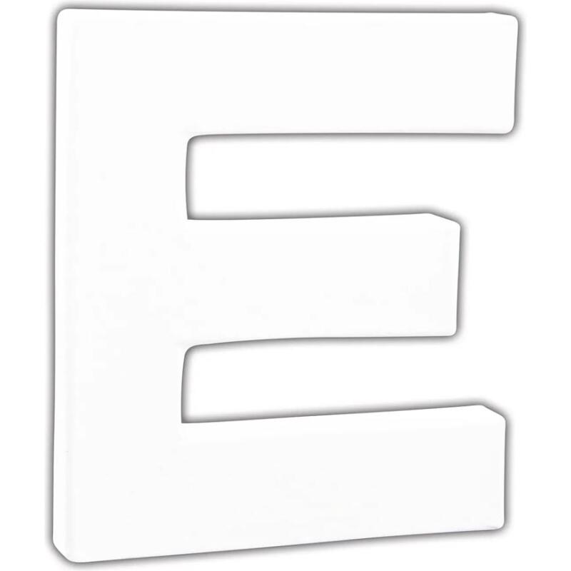 Petite lettre E 12cm - Blanc