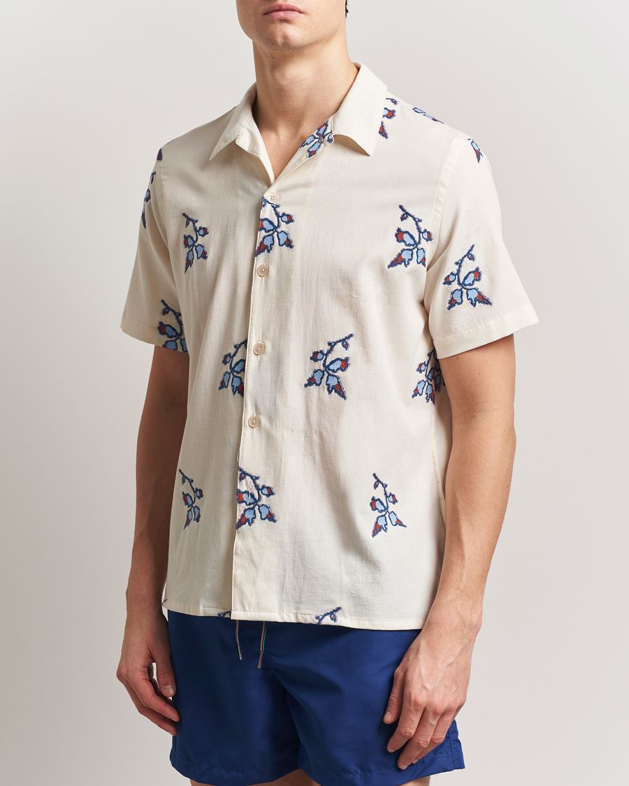 PS Paul Smith Flower Short Sleeve Shirt Off White