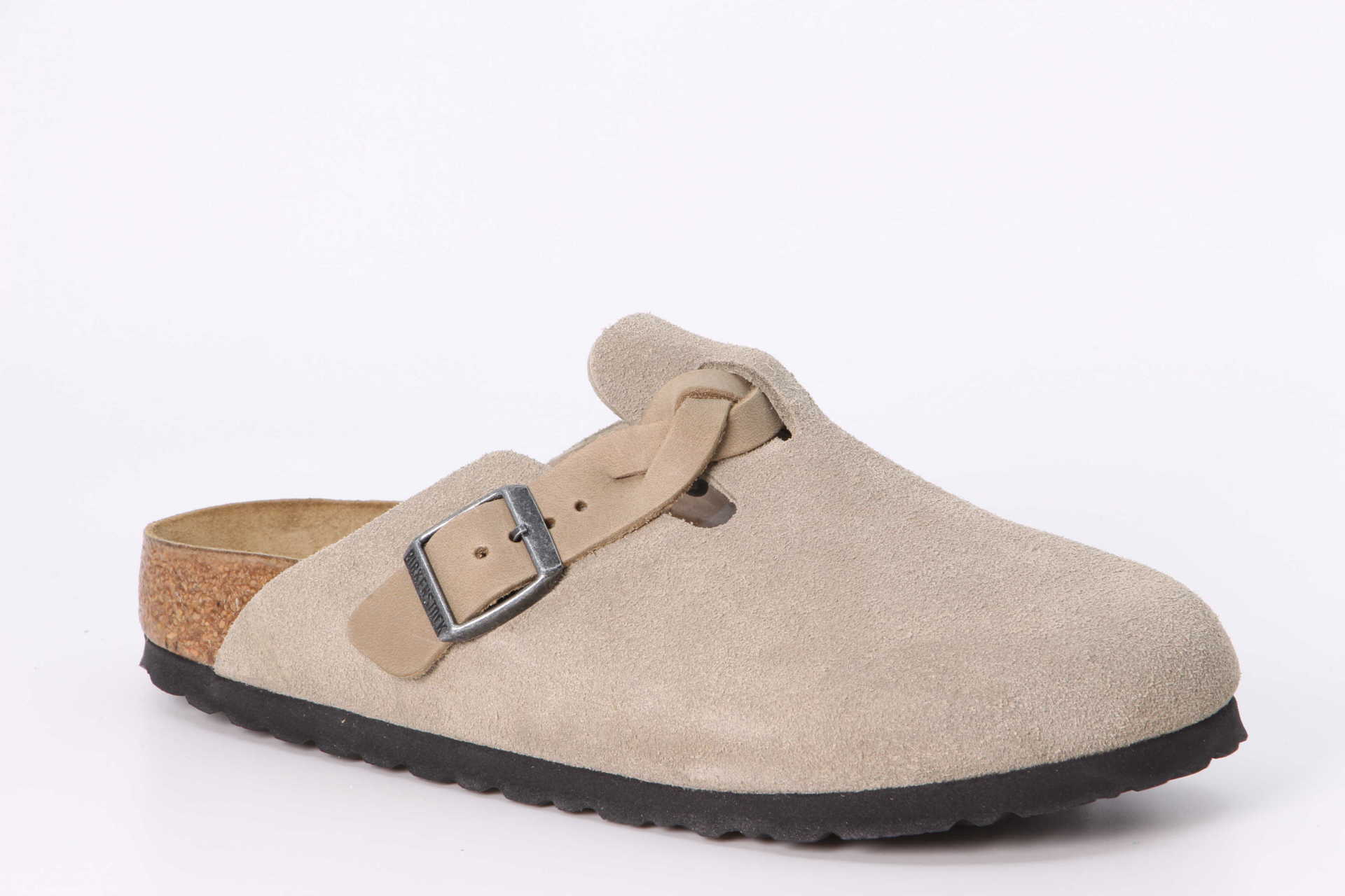 Birkenstock Boston Braided schmal taupe