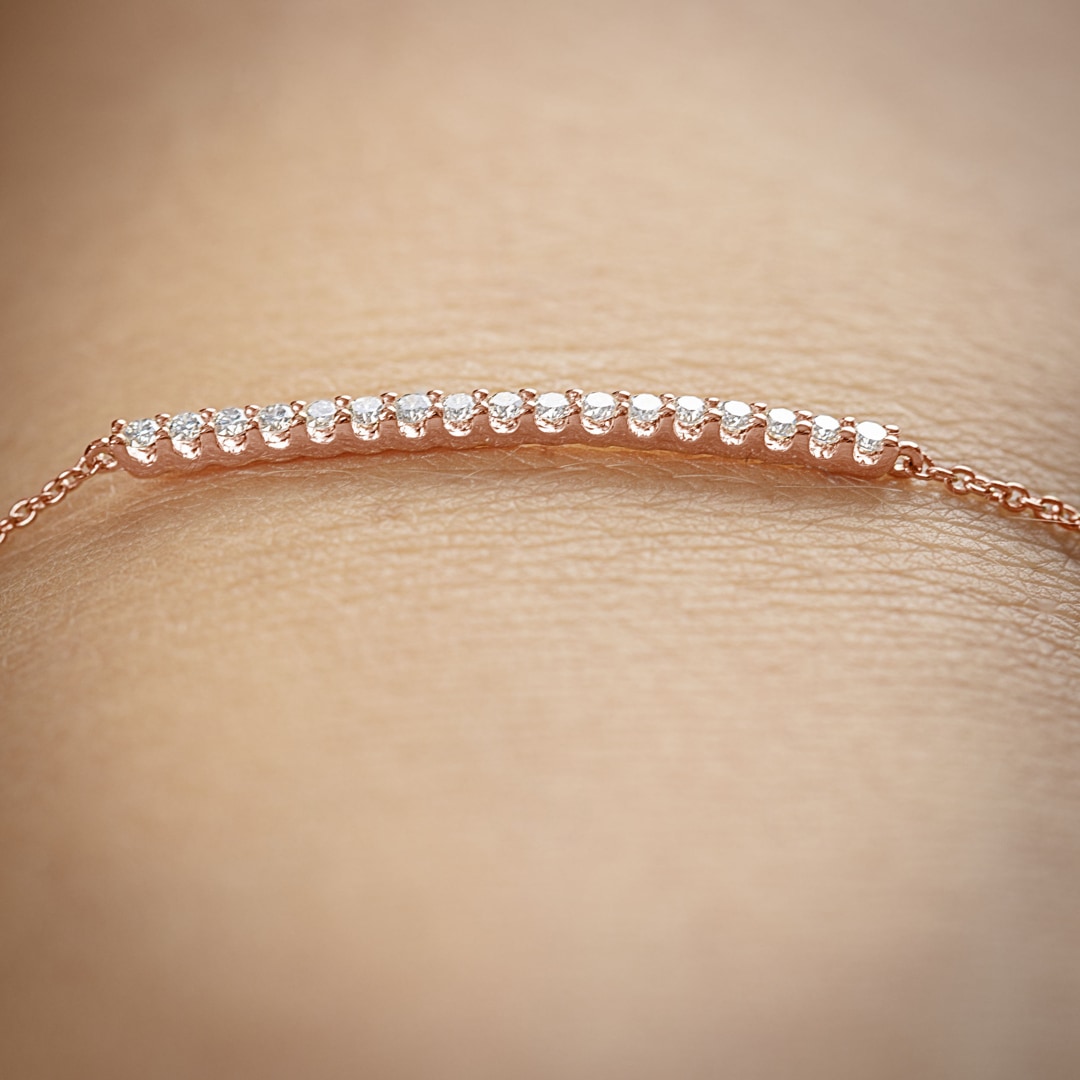 0.20 Karat Diamantarmband 750/18 K Roségold