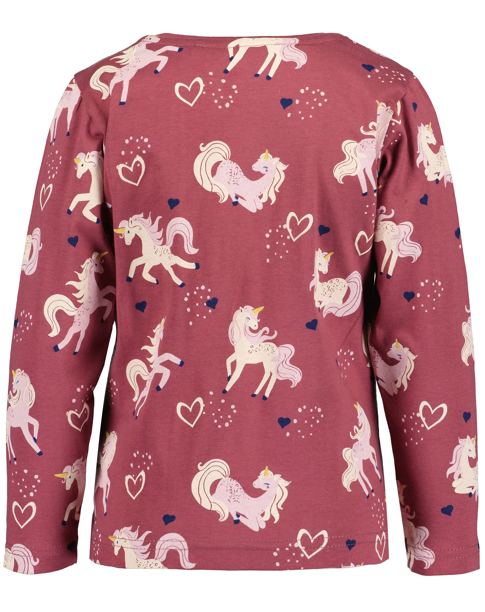 Langarmshirt UNICORN AOP in weinrot