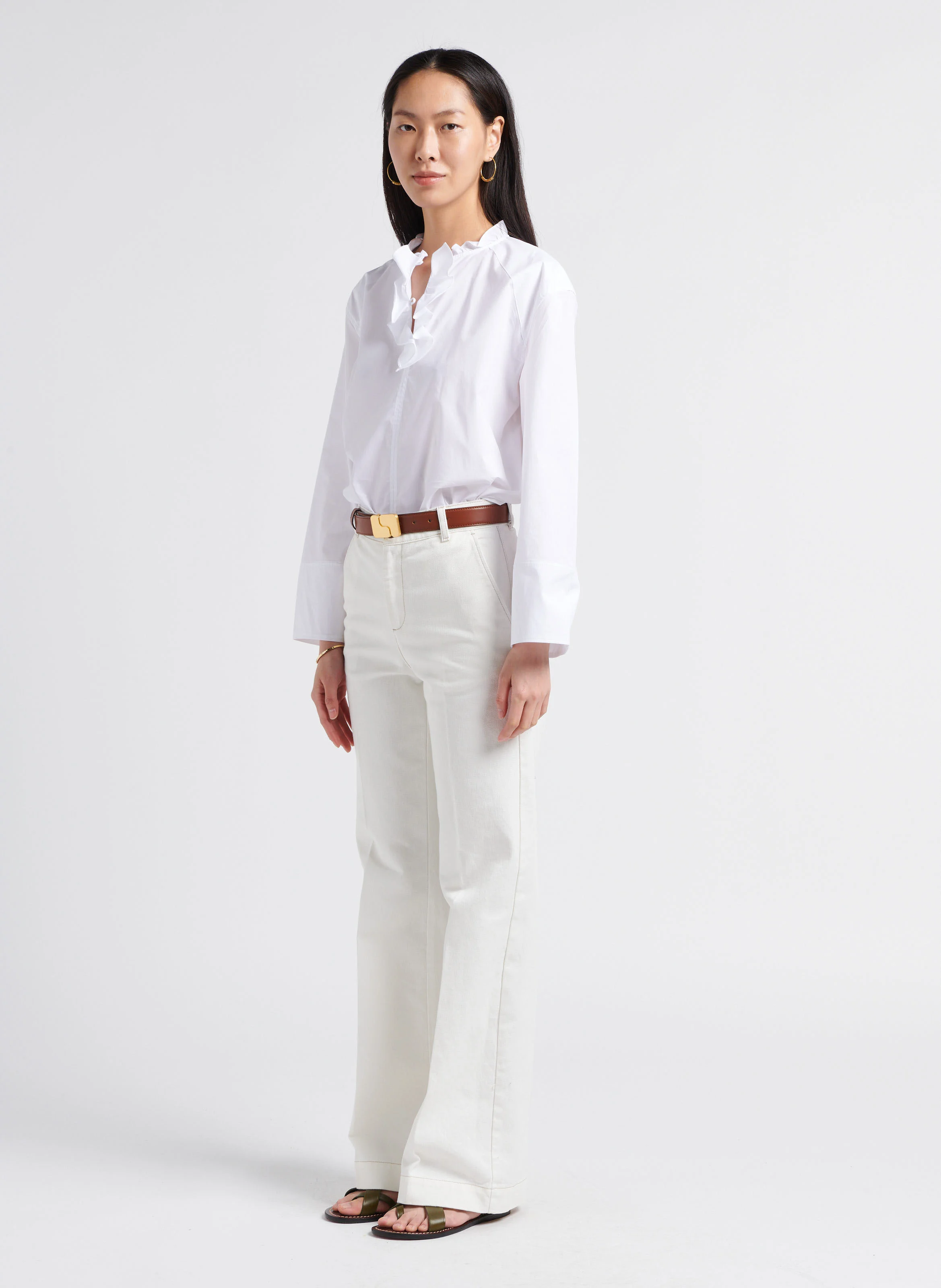 CALIFORNIA - Jean bootcut en coton | Blanc