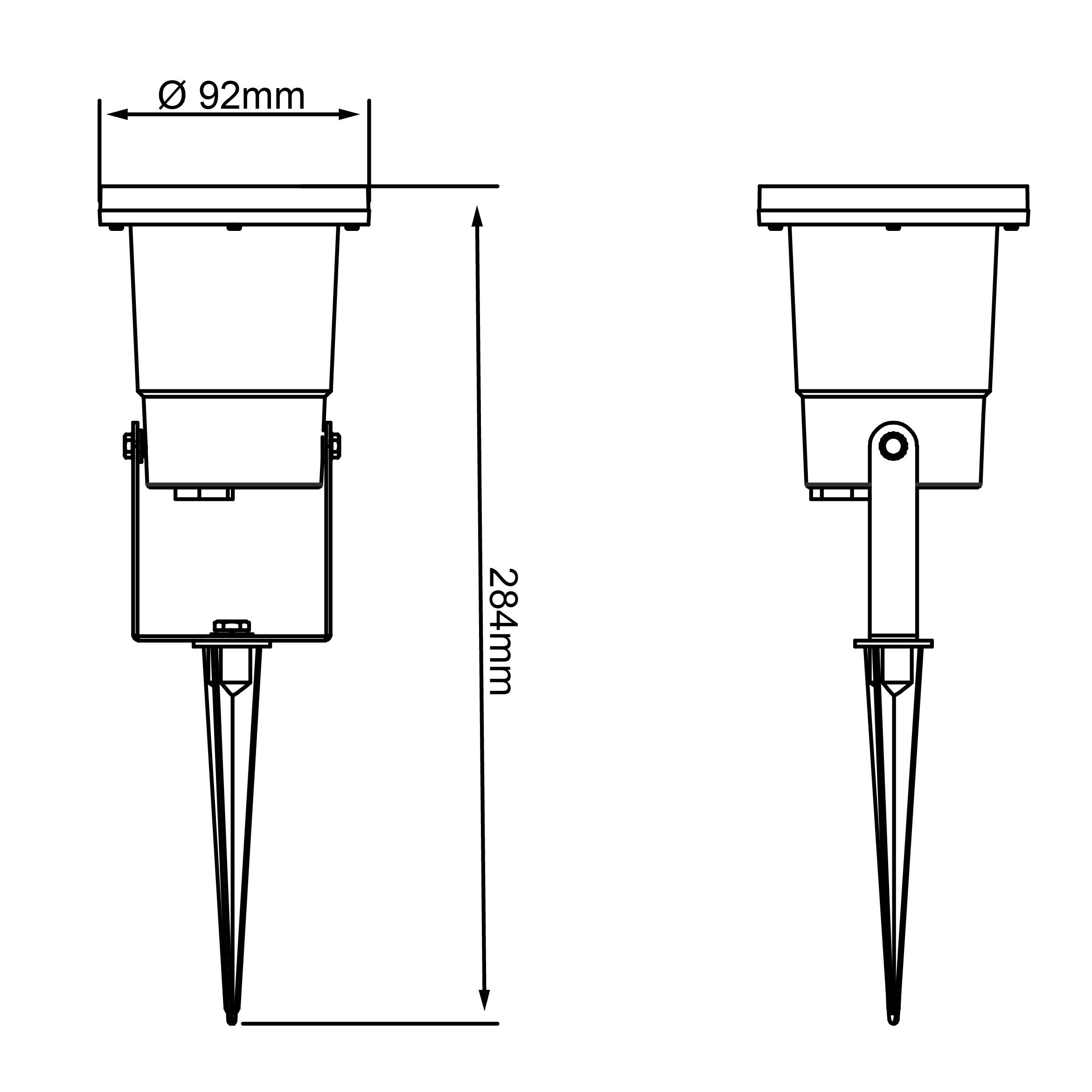 BRILLIANT Lampe Janko LED Außenerdspieß 32cm schwarz | 1x LED-PAR51, GU10, 3W LED-Reflektorlampe inklusive, 250lm, 3000K | IP-Schutzart: 44 - spritzwassergeschützt | Energiesparend und langlebig durch