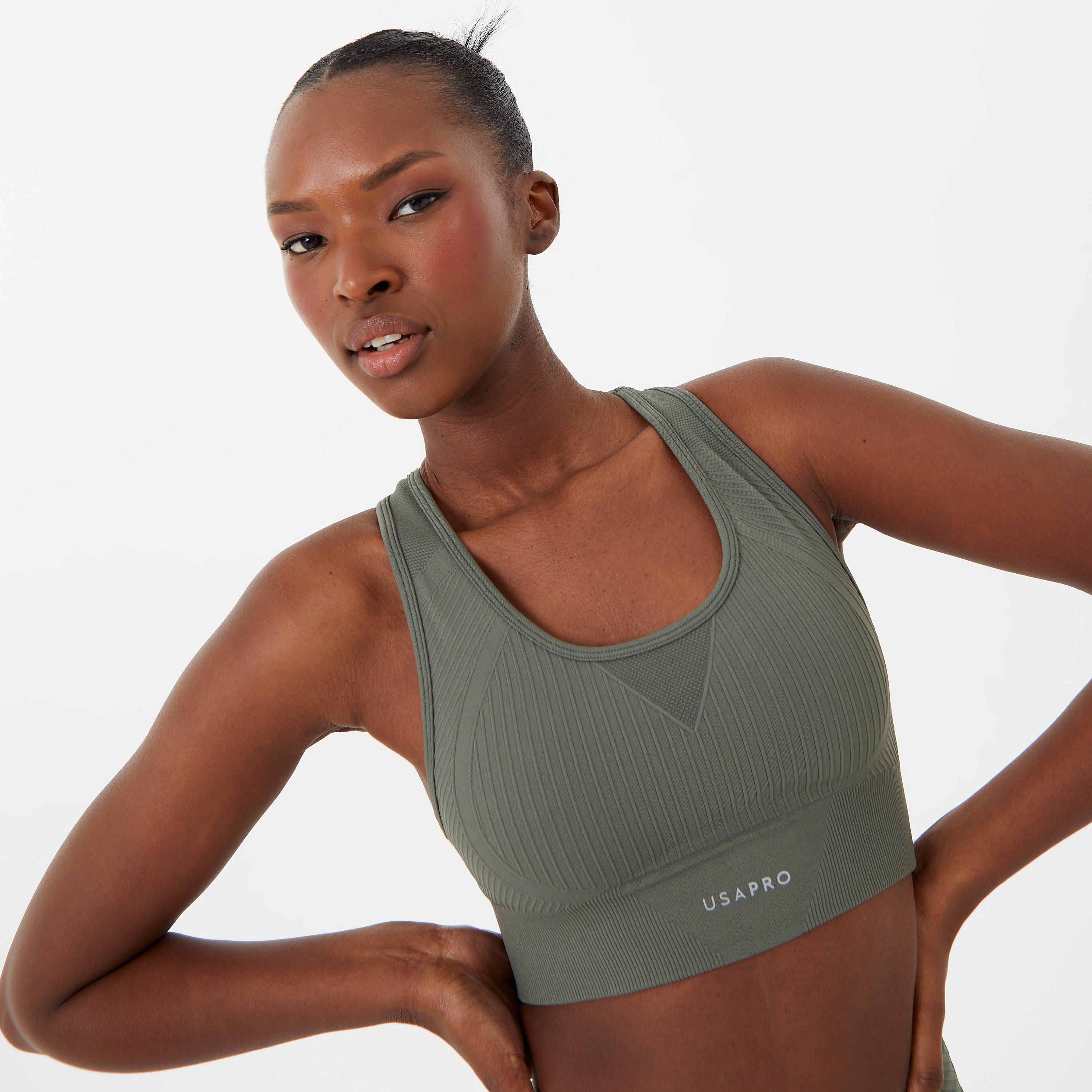 USA Pro UP Seamless Crop Sports Bra