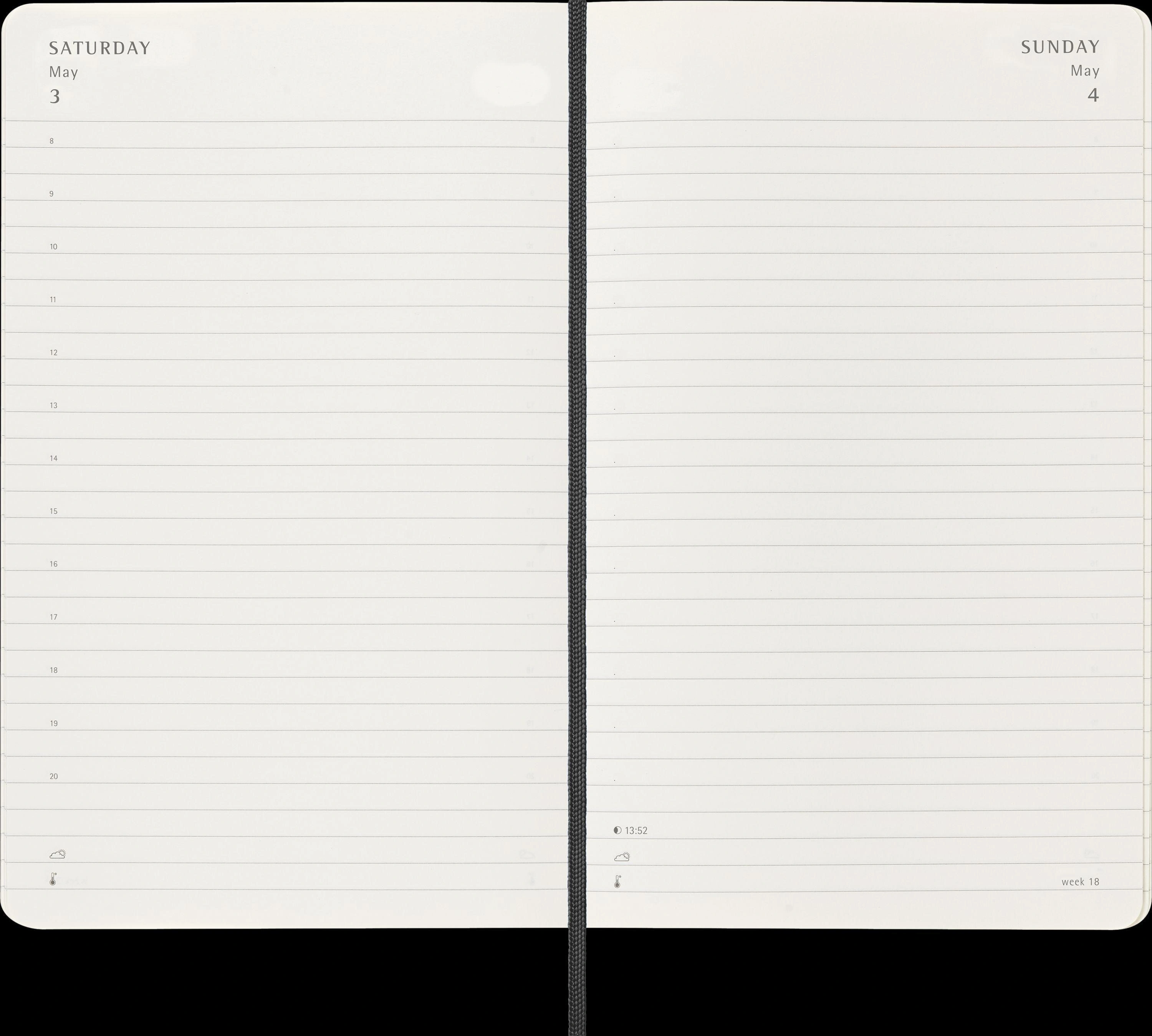Moleskine 18 Monate Tagesnotizkalender 2024/2025, L/A5