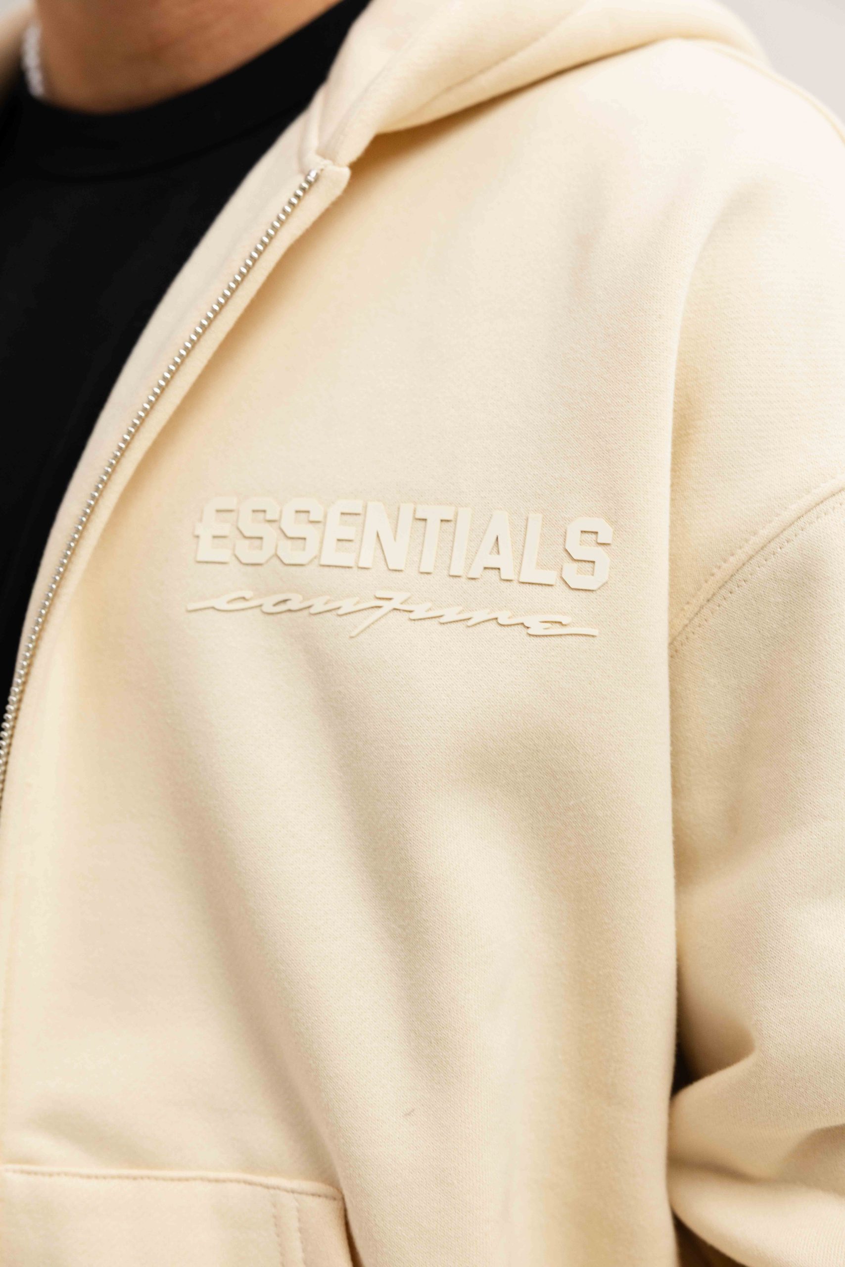 Cou7ure Essentials Basic Zipper Trainingspak Heren Beige
