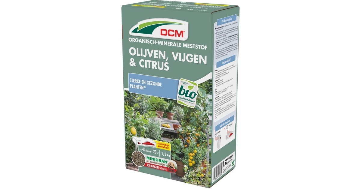 DCMMeststof Olijven, Vijgen & Citrus 1,5 kg  (Tot 20 m²)