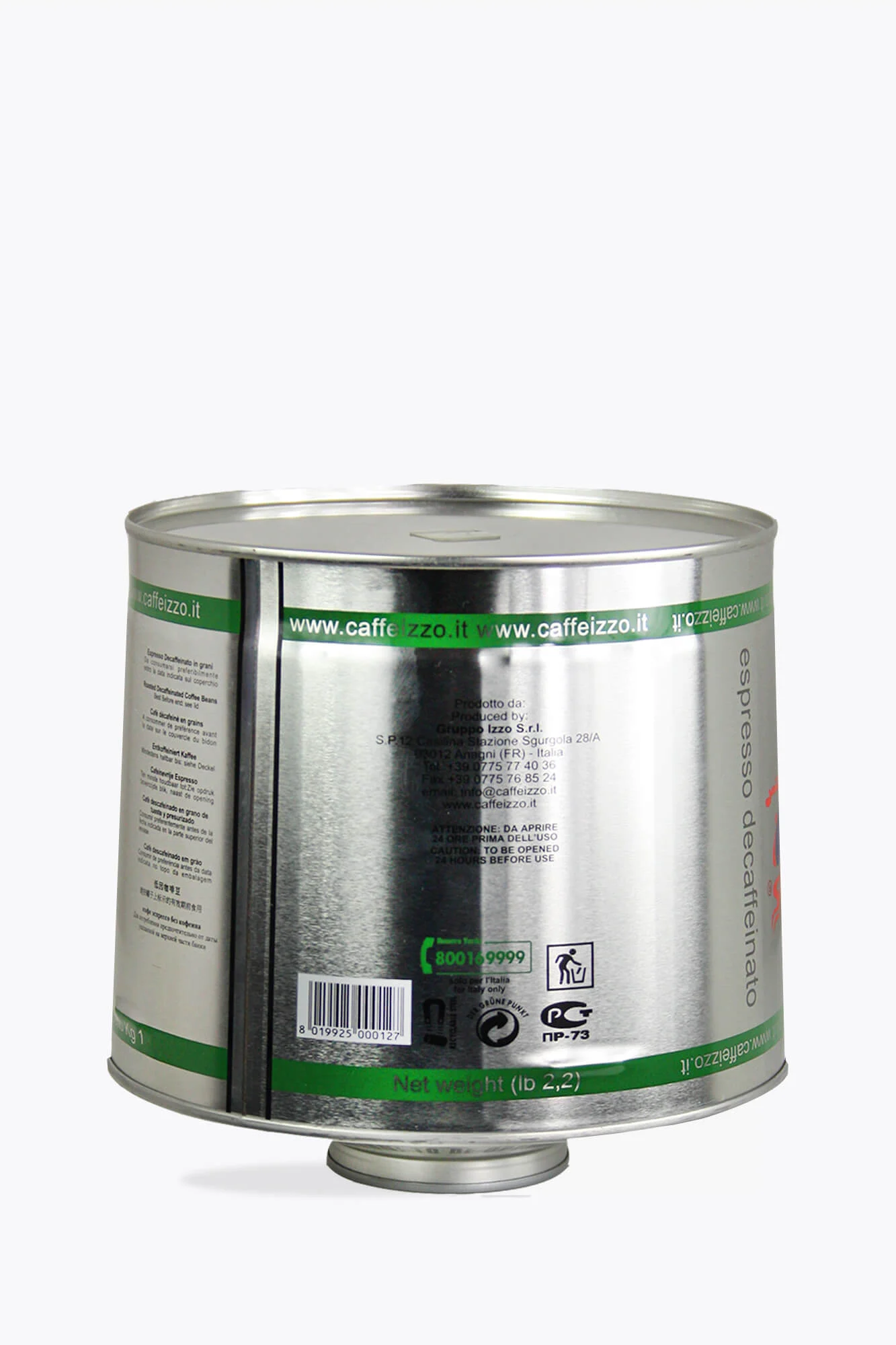 Izzo Caffè Silver Entkoffeiniert 1kg Dose