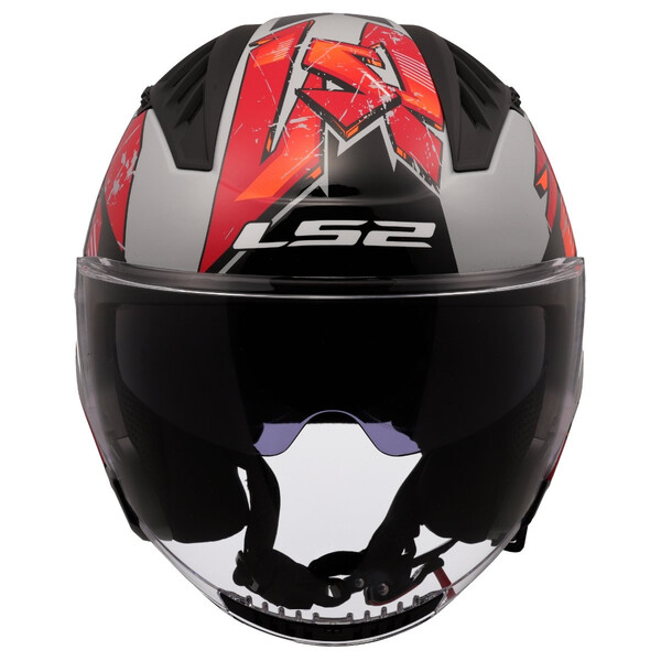LS2 - Casque OF600 Copter II Kanji Rouge / Gris / Brillant