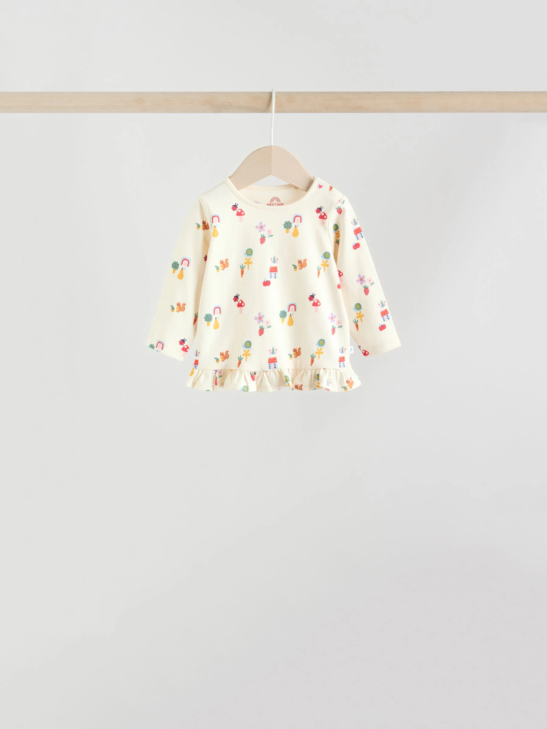 Rood/blauw/crème - 6 -delige set van top met lange mouwen en leggings (0mnd -3jr)