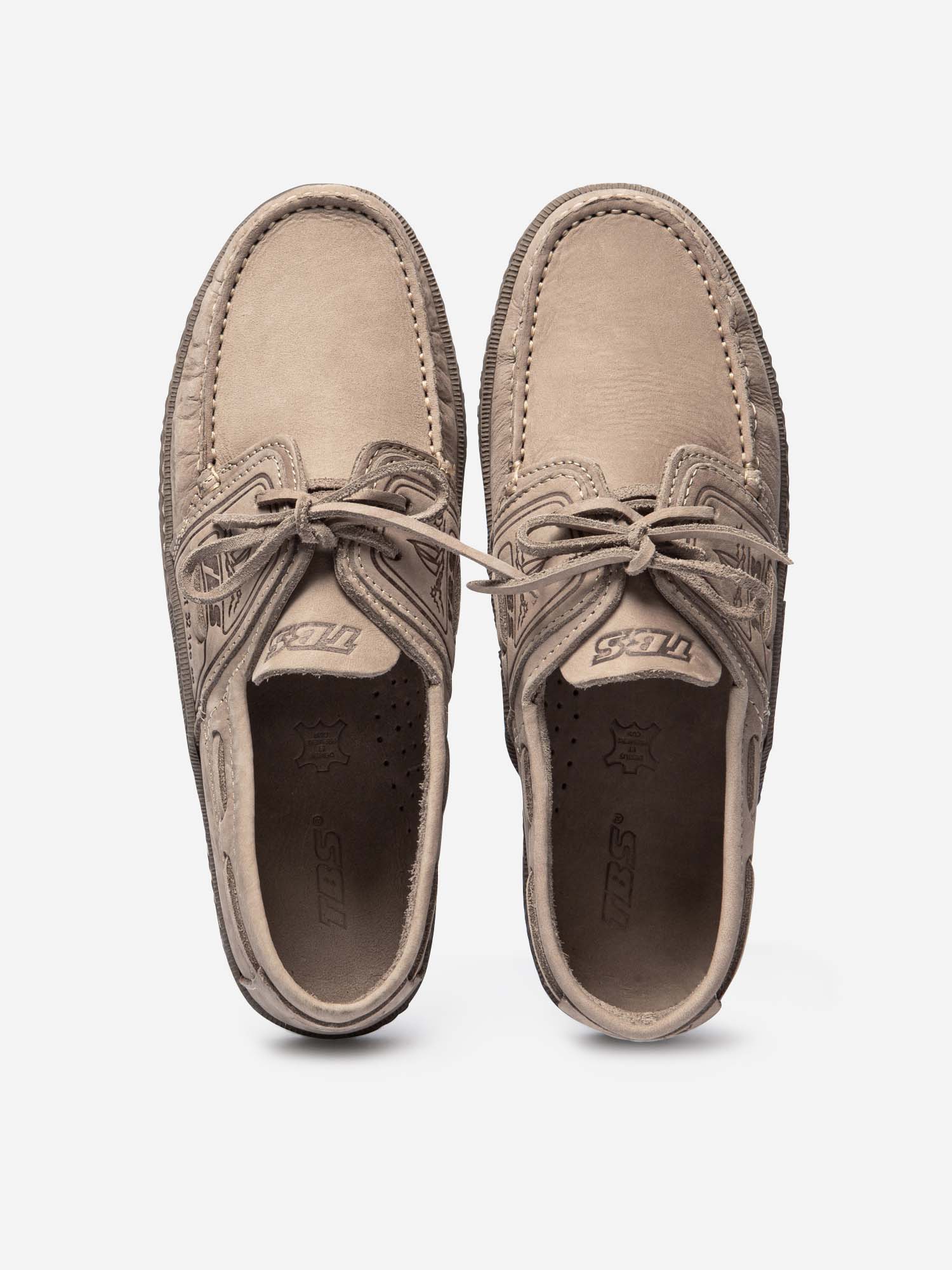 Chaussures Bateau Homme Cuir Beige