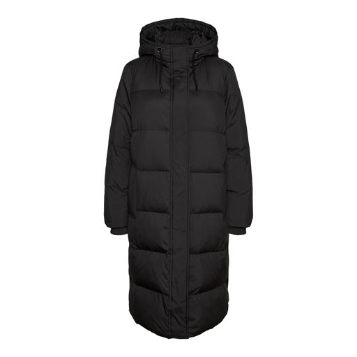 Vero Moda Erica Holly Lang Polstret Jakke, Sort, L