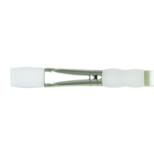Royal & Langnickel White Nylon SG4090 Synthetikpinsel, Soft Grip, Flach