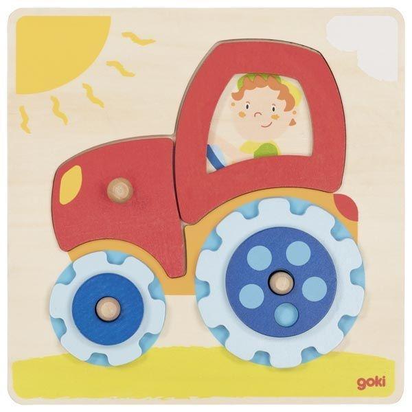 Steckpuzzle TRAKTOR 6-teilig au Holz