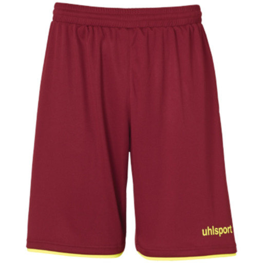 Calções Club Bordô/Amarelo Fluorescente Uhlsport