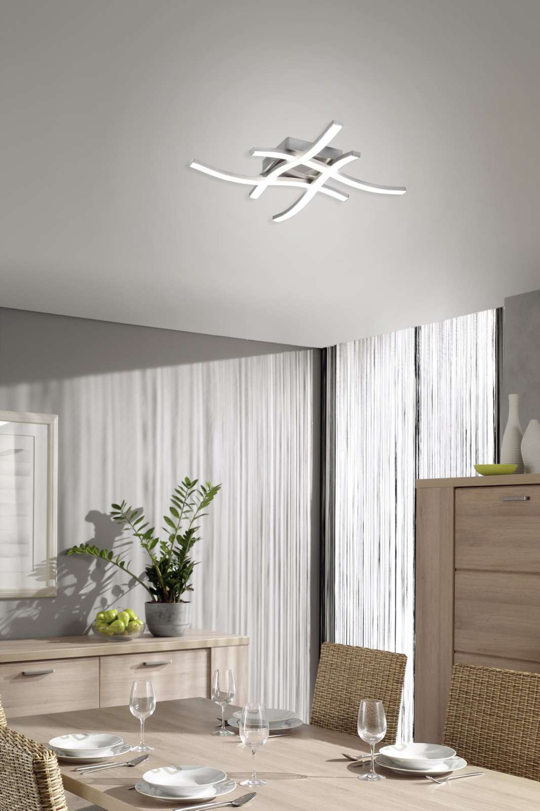 LED-Deckenlampe - Nickel matt - dimmbar - 46 cm
