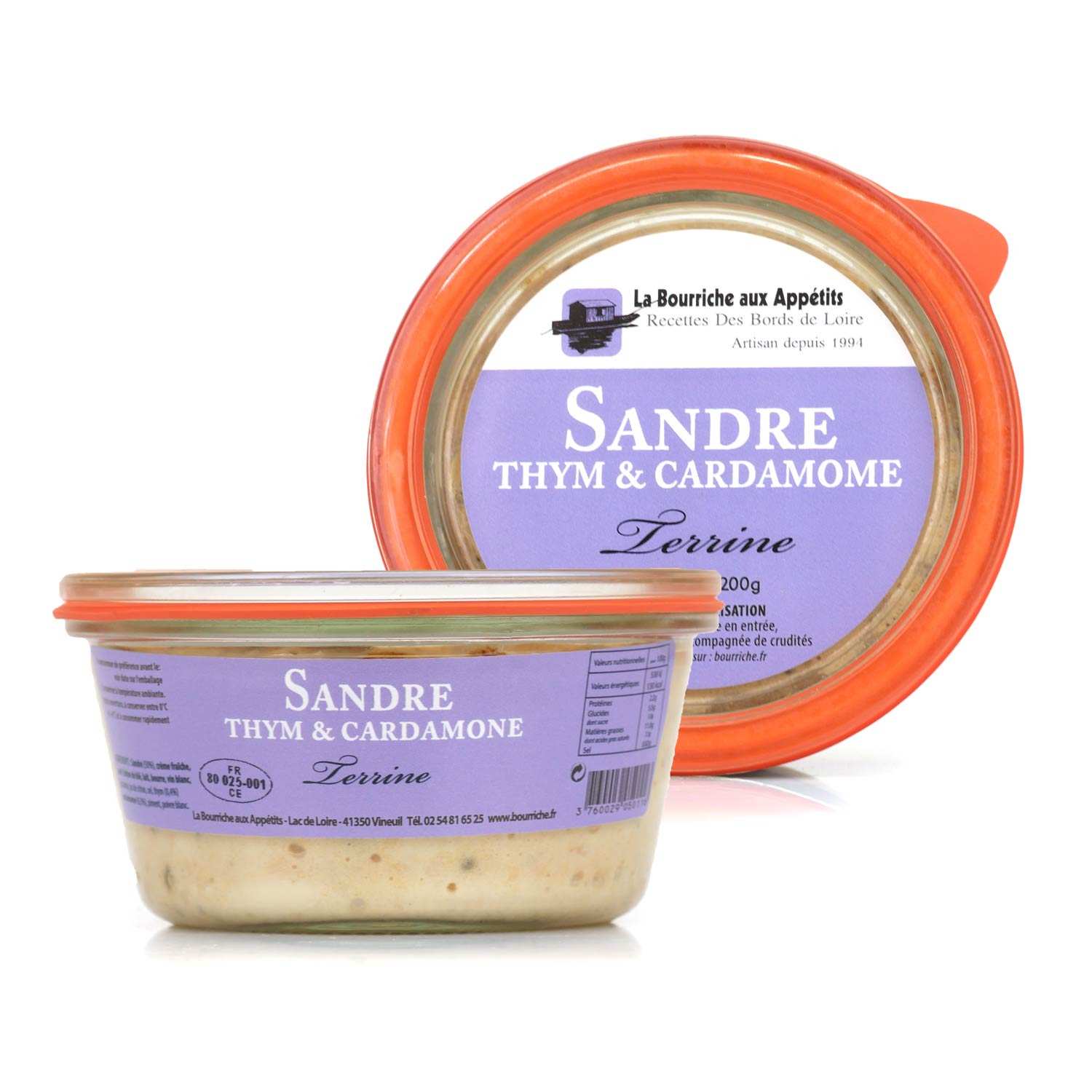 Terrine de sandre au thym et cardamome