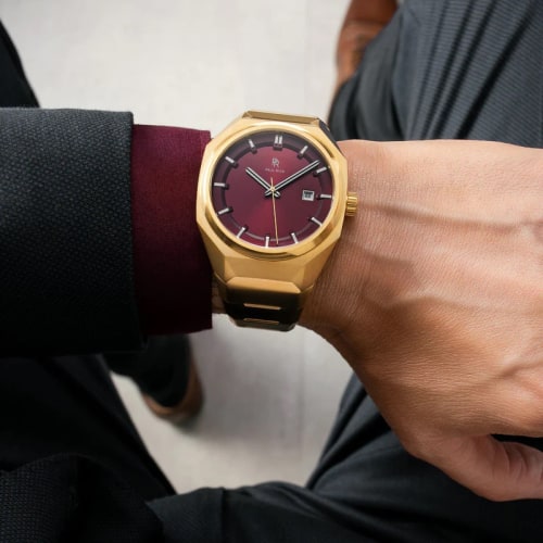 Montre Red Howlite 45mm Steel