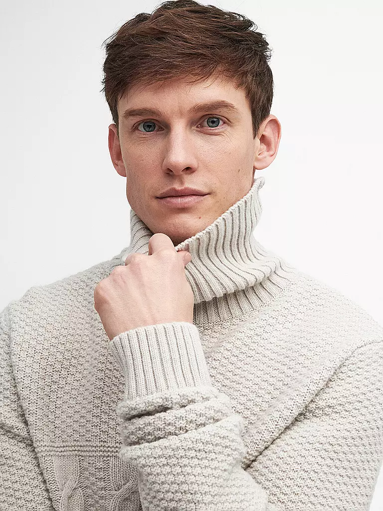 BARBOUR Rollkragenpullover DALESIDE creme