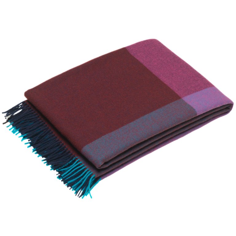 Vitra Colour Block plaid 204x130 bordeaux