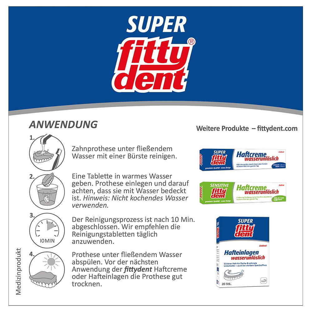 fittydent super Reinigungstabletten