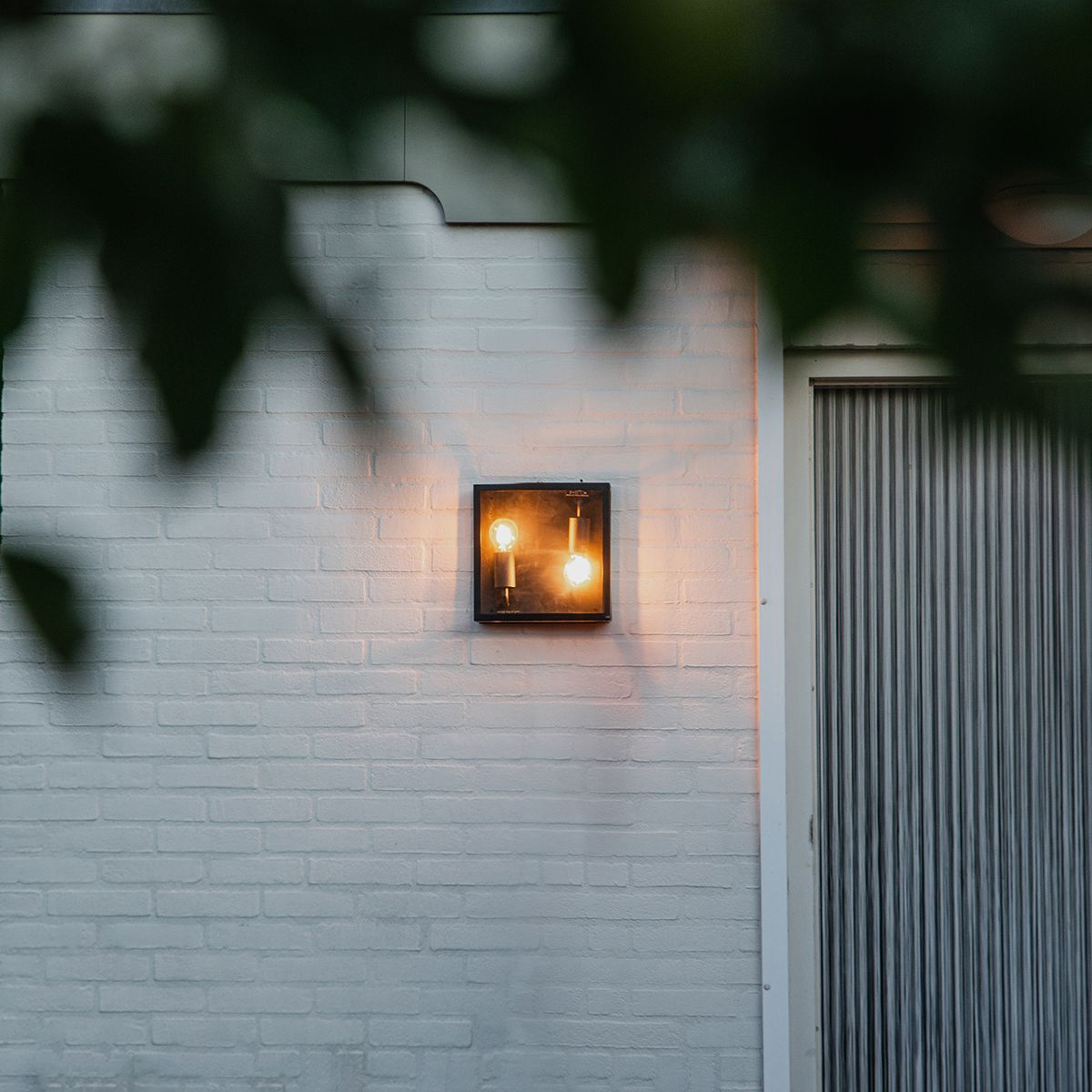 Industriële buiten plafondlamp zwart 2-lichts - Rotterdam