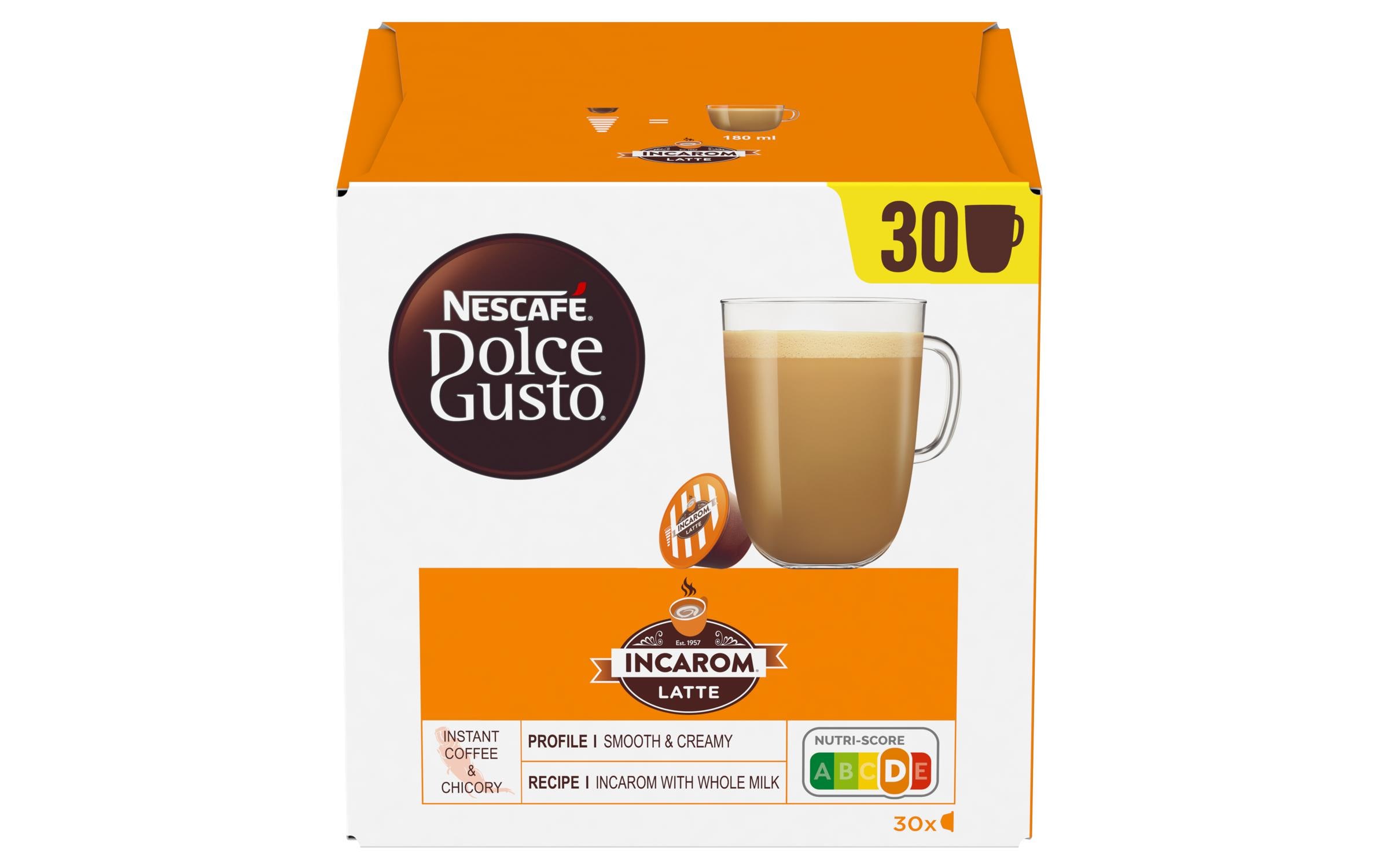 Kaffeekapseln Dolce Gusto Incarom Latte 30 StückKaffeeportionen für das Dolce Gusto System