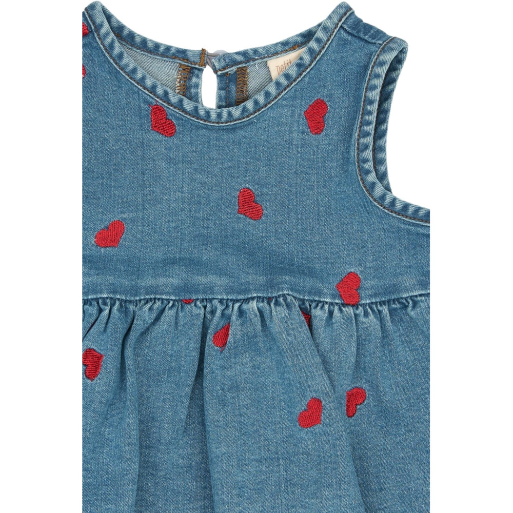 Køb Petit Piao Light Blue Denim EMB PPEva S_L Denim Kjole