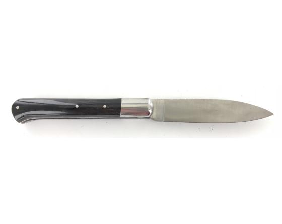 Yssingeaux 11 cm - Corne Noire - Guilloché Couteau de Poche PassionFrance