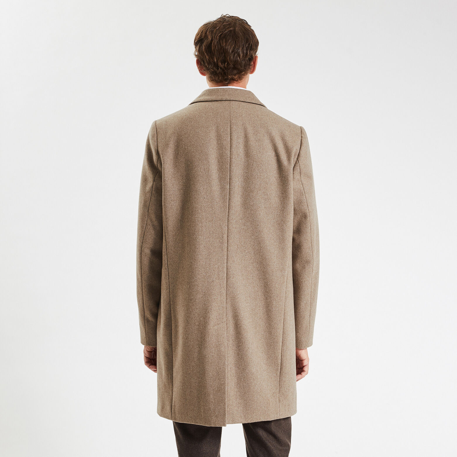 Manteau col tailleur Beige