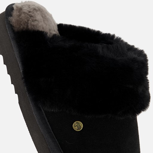 Warmbat Flurry Pantoffels zwart Suede