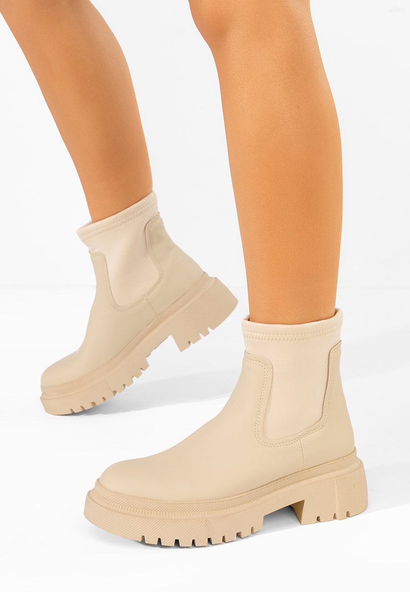 Bottines femme beige Delinia