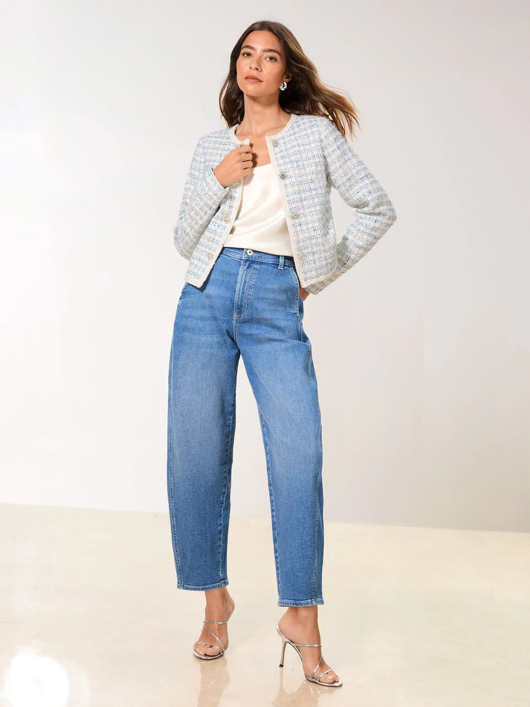 Lichte wassing blauw - Lipsy Slim Barrel jeans