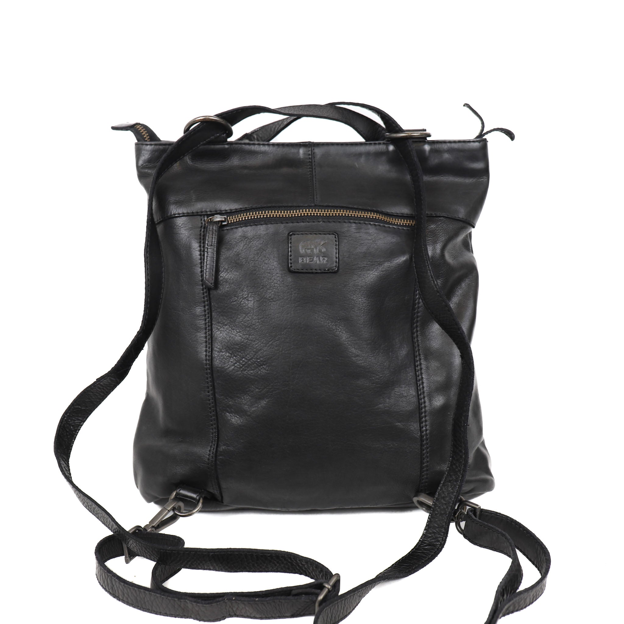 Rugzak/schoudertas 'Sandy' L zwart BLACK