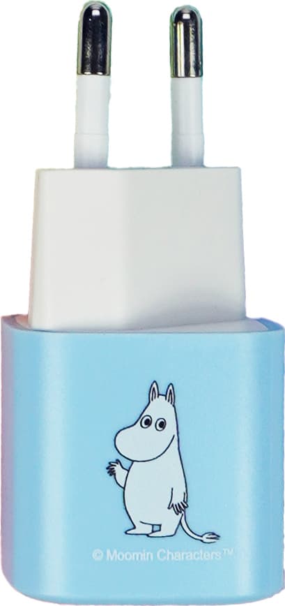 Moomin 20W Lightning til USB-C vægoplader 1m (blå)