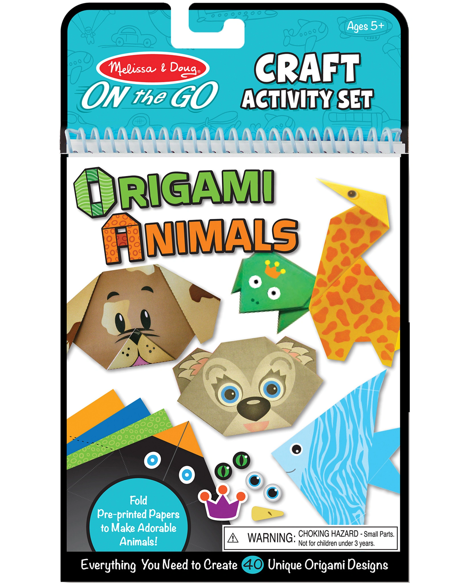 Papier-Bastelset ORIGAMI TIERE in bunt