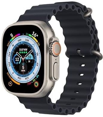 Apple Watch Ultra 2 - Smartwatch - Titanium Behuizing - Zwarte Oceaan Band - 49MM