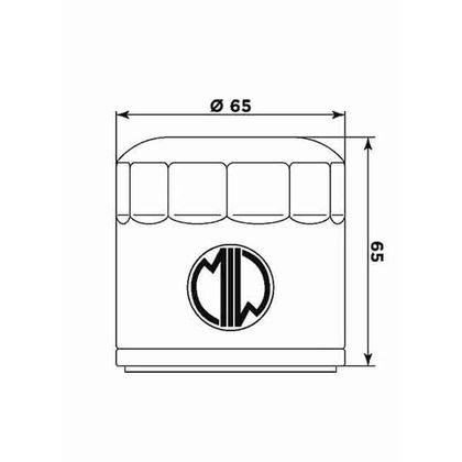 Filtre à huile Meiwa 268554 Type origine