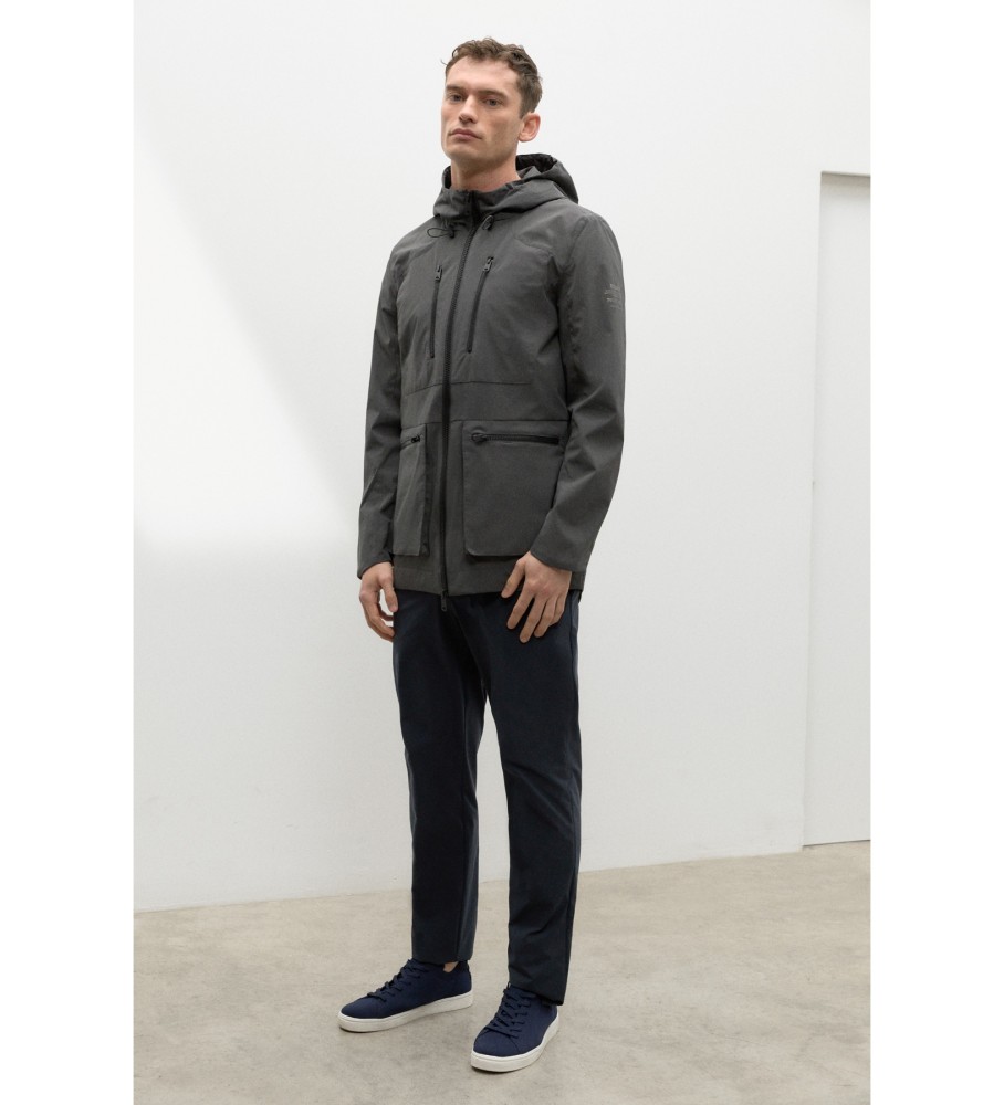 ECOALF Capa de chuva cinza escuro Anetoalf