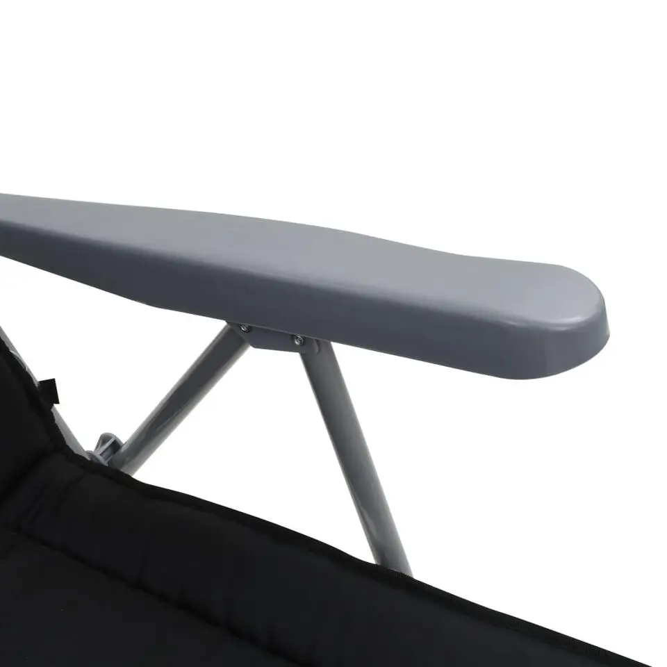 vidaXL - Tuin Stoel - Zwart - Stof - 2 stuks