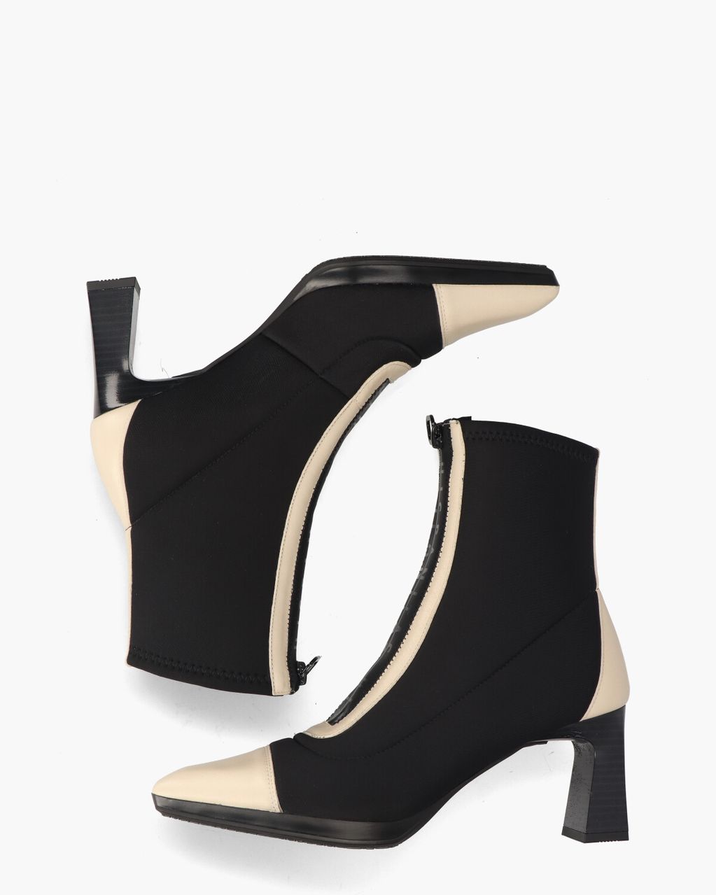 Hispanitas HI243714 Zwart/Off-White Dames Enkelboots