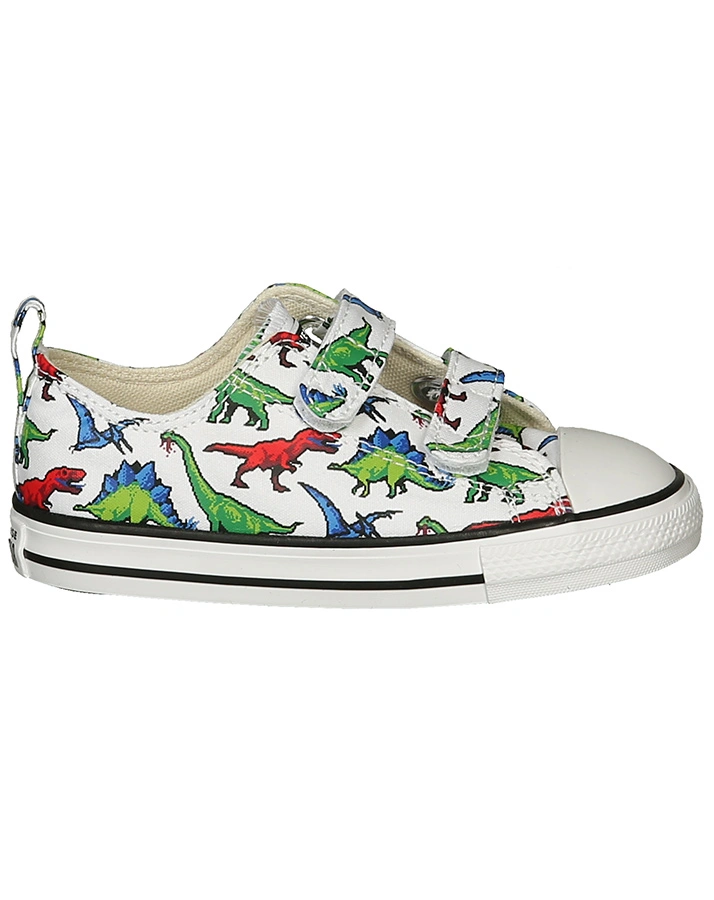 Klett-Sneaker CTAS 2V OX – DINOSAURS in weiß/bunt