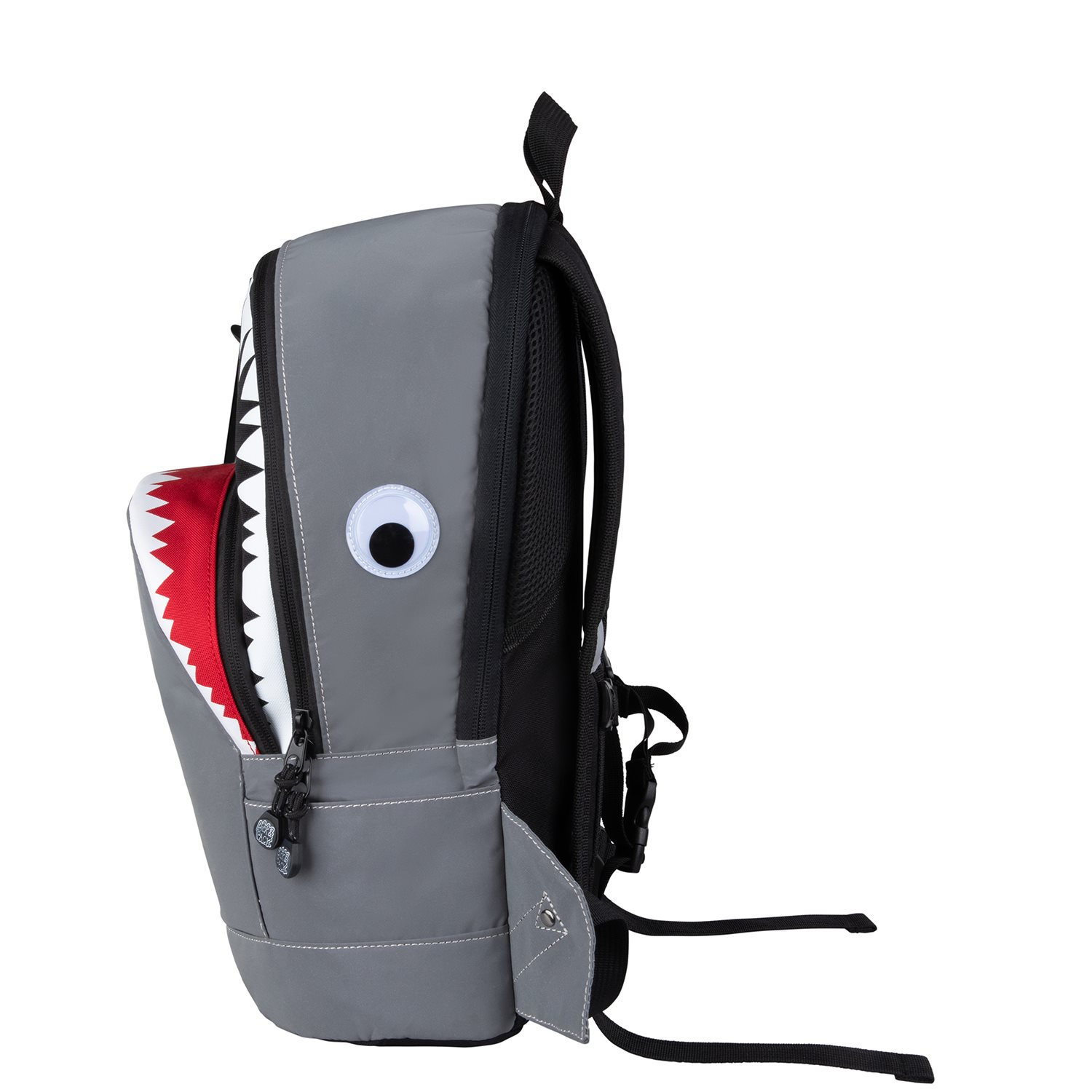 Pick & Pack Shark Shape Backpack M visible grey