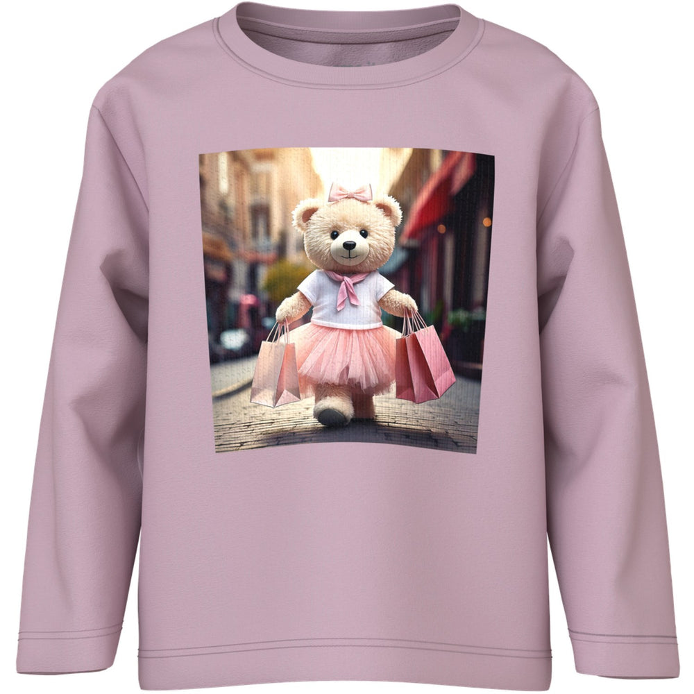 Køb Name It Dawn Pink Shopping Bear Nmfvotea Ls Nreg Top